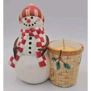 Vintage Yankee Candle Snowman Tealight Candle‎ Holder